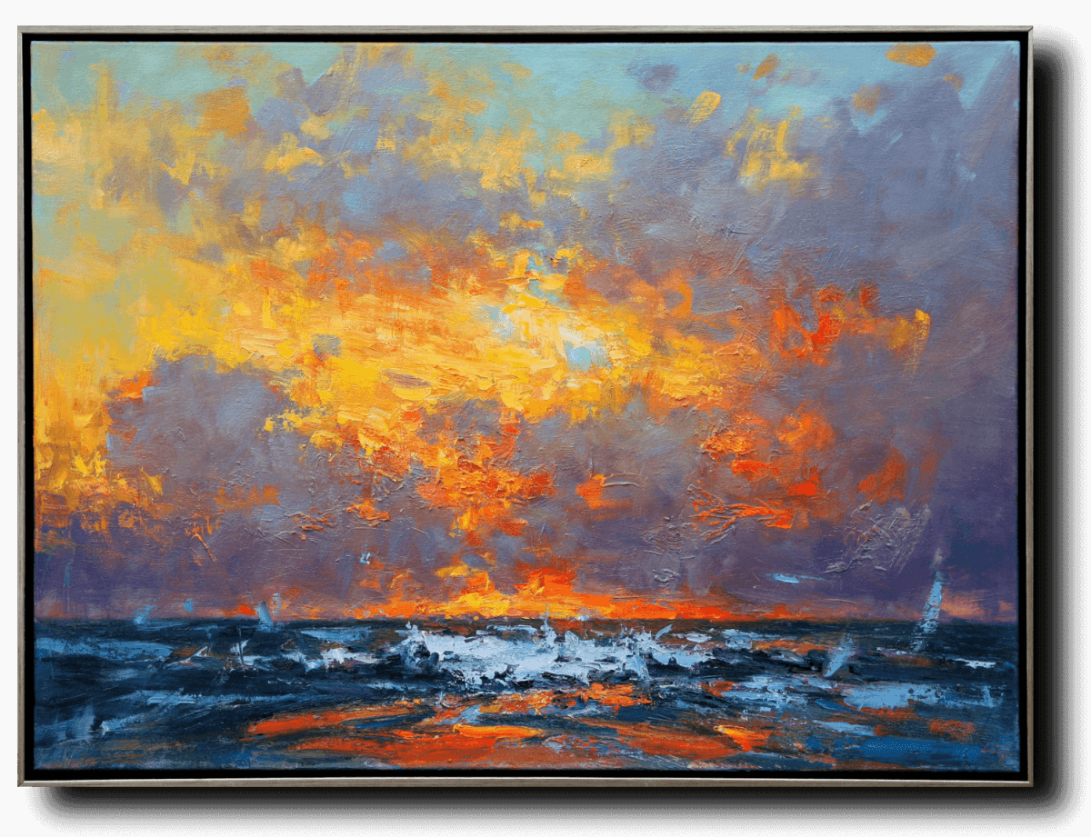 Sunset at Sea by Ning Lee at LePrince Galleries